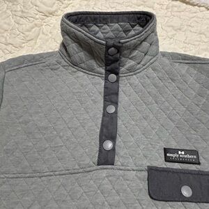 Simply Southern Quilted Snap Pullover - Gray